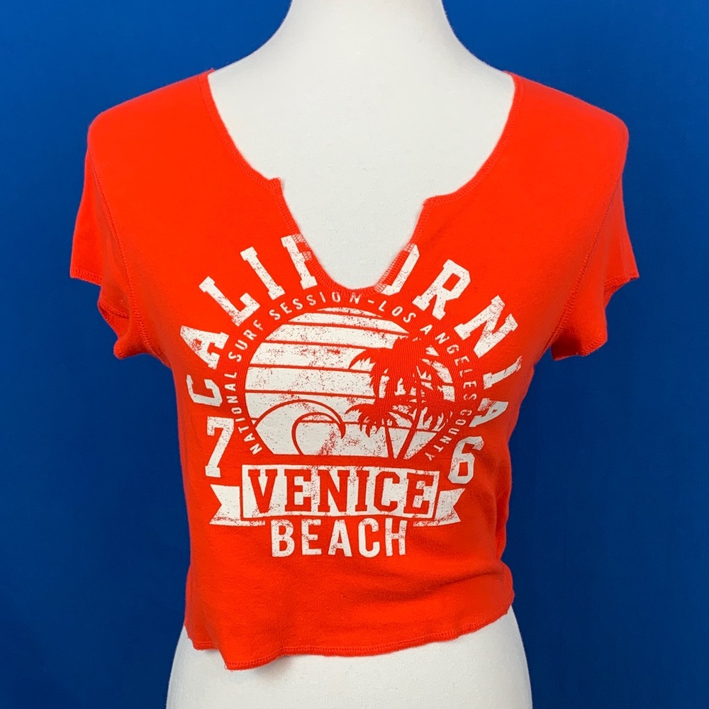 Venice Beach Graphic Red Women's Top